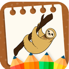 Cute Sloth Coloring Pages - Sl icon