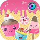 Pegatinas para Chicas Kawaii Editor de Fotos icono