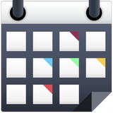 Kalender met kleuren-icoon