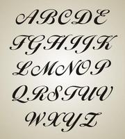 Lettres de calligraphie Affiche