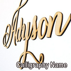 Nom de la calligraphie icône