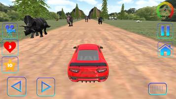 Car Racing in Dinos capture d'écran 2