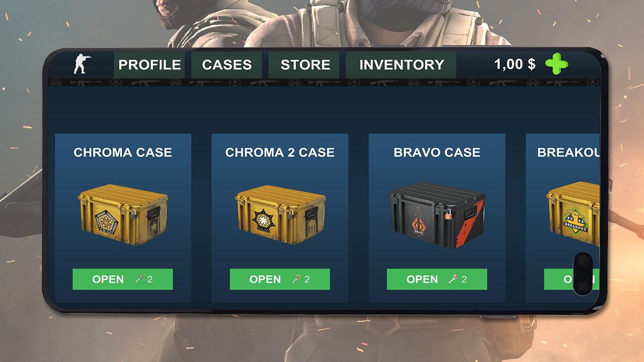 Open case simulator