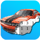 Cars Game Pixel Art - Color by APK