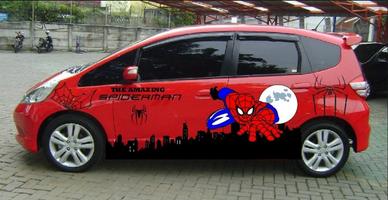 پوستر Car cutting sticker design