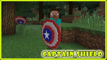 Captain Shield Mod Minecraft الملصق