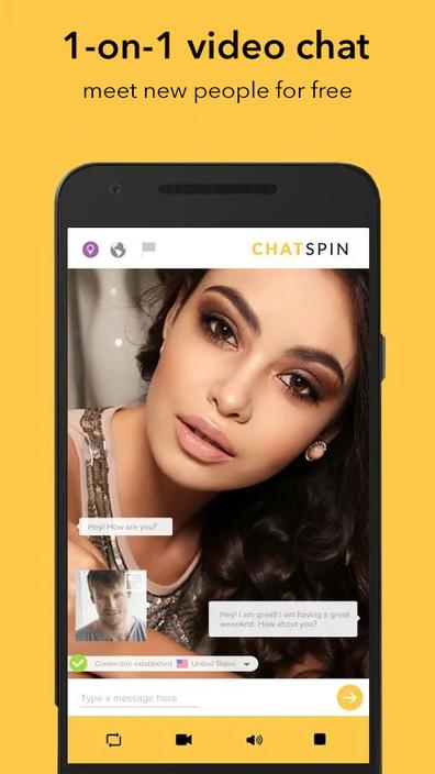 Chatspin free random video chat app