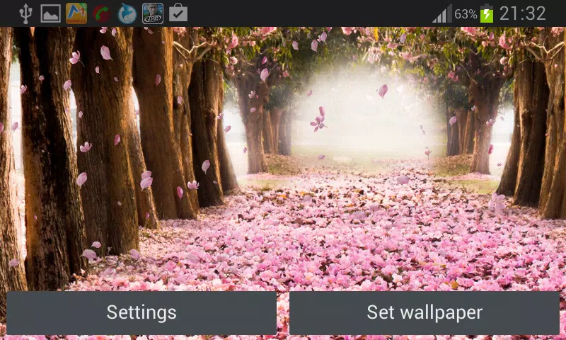 Android 用の 桜の花ライブ壁紙 Apk をダウンロード