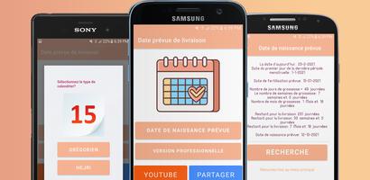 date d'accouchement calculatrice grossesse Affiche