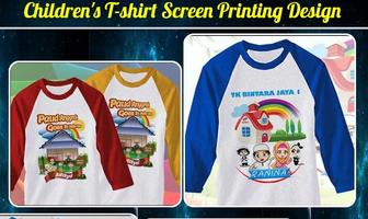 Children's T-shirt Screen Printing Design poster