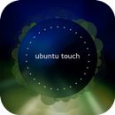 Blue Ubuntu Clock Widget aplikacja