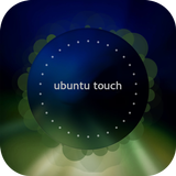 Blue Ubuntu Clock Widget icon