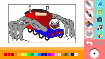 Coloring of choo choo charles تصوير الشاشة 3