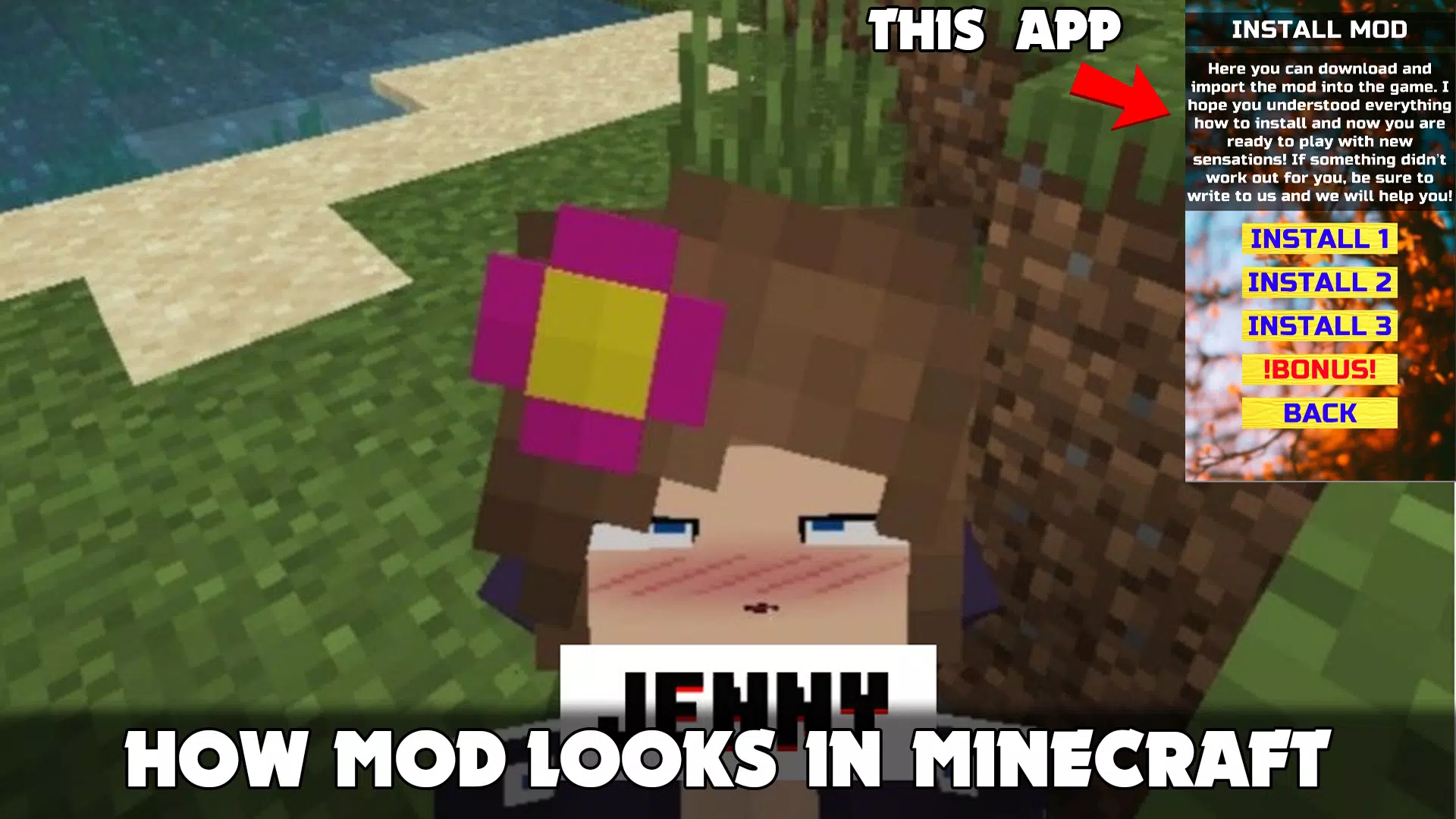 Minecraft PE: Mod Showcase - GOOGLE GLASS MOD 