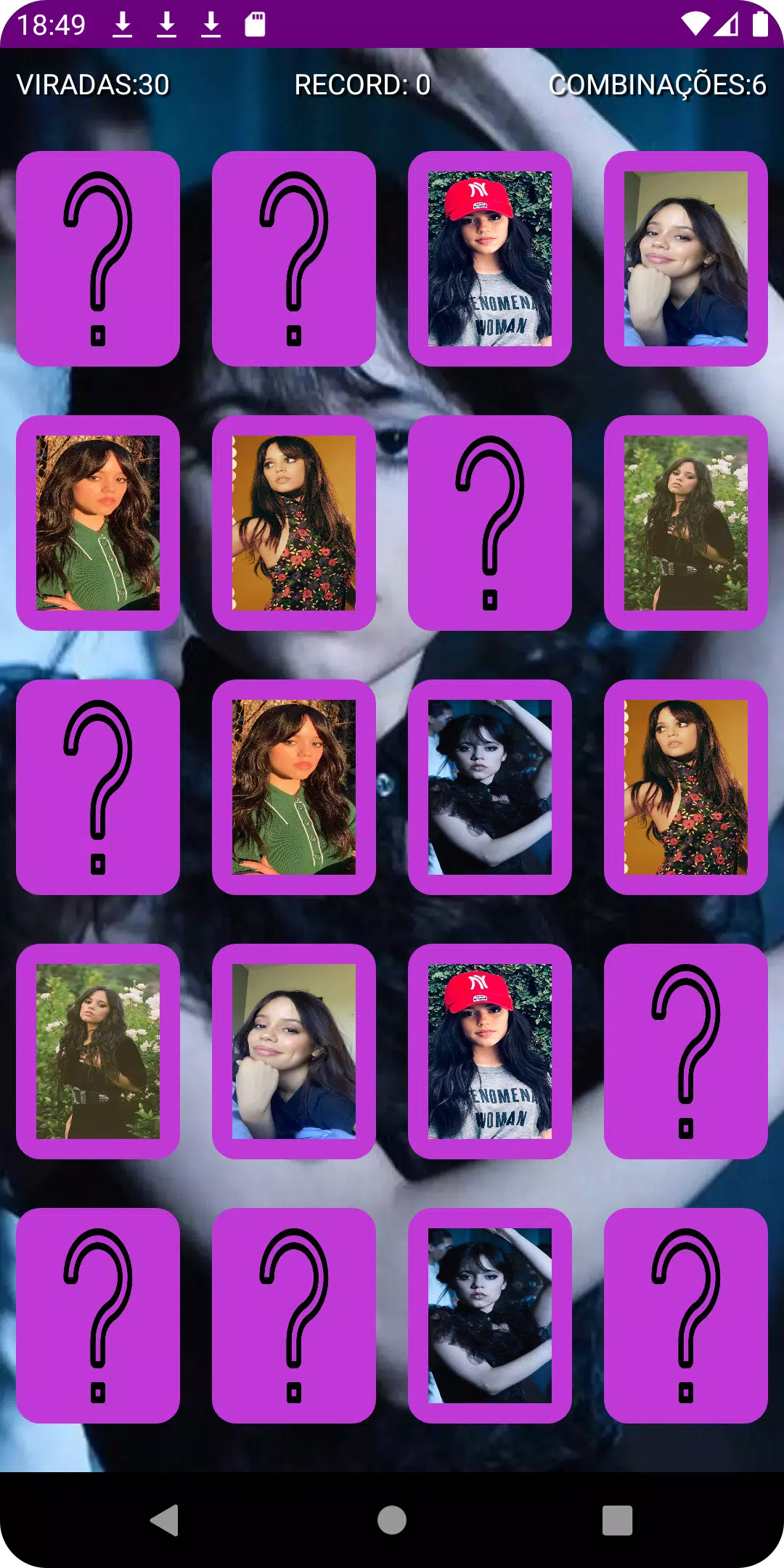 Jogo da Memória Jenna Ortega