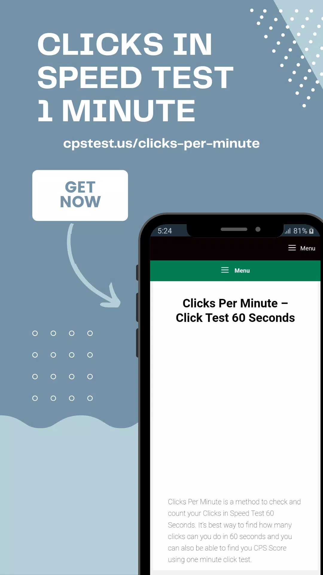 Clicks Per Minute, Click Speed Test 60 Seconds