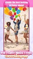 Birthday Greetings Card Making App: Photo Stickers screenshot 1