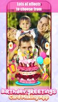 Birthday Greetings Card Making App: Photo Stickers screenshot 3