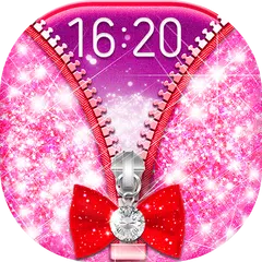 キラキラ ロック画面 ジッパー