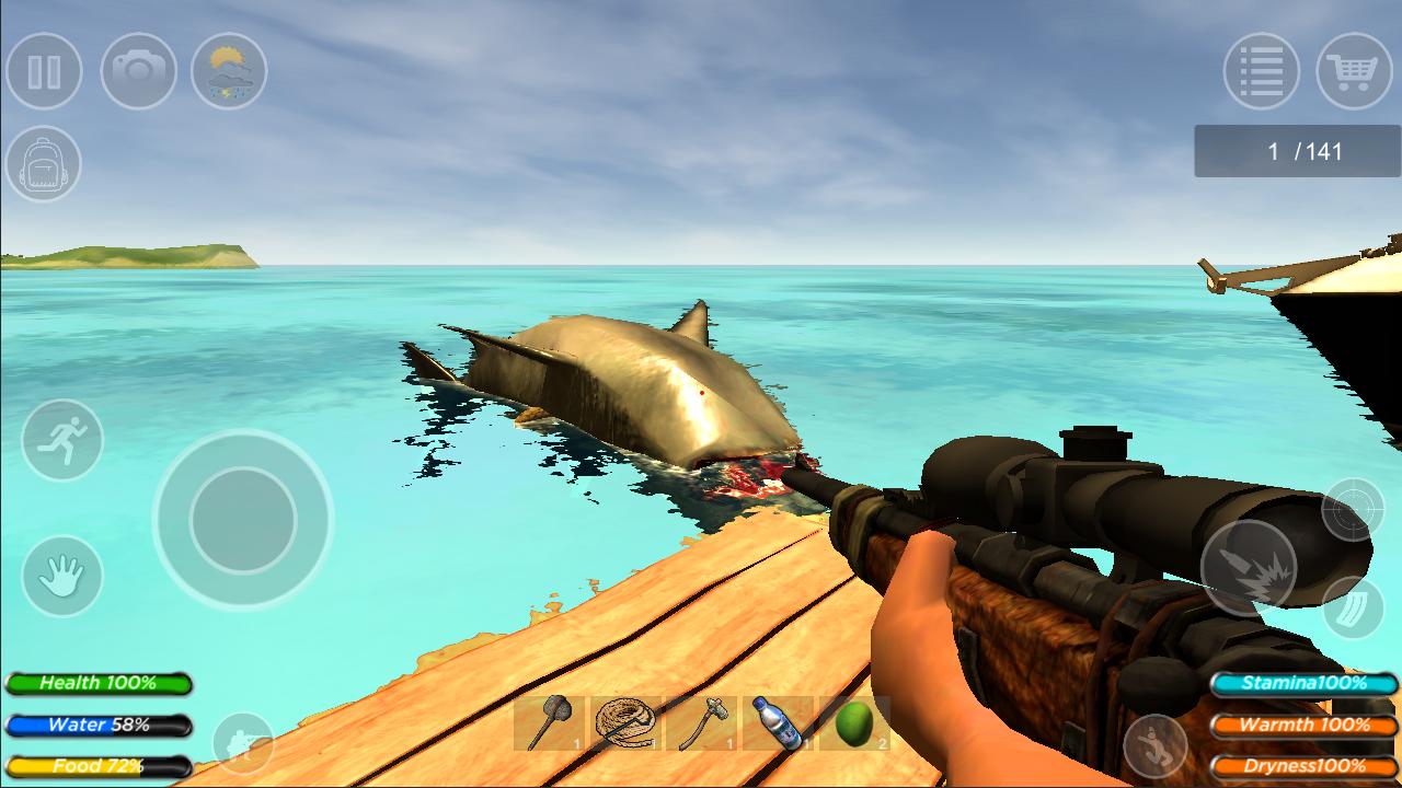 Raft Survival Ocean Fort Building For Android Apk Download - build a raft game roblox