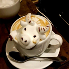 Coffee Latte Topping Design ไอคอน