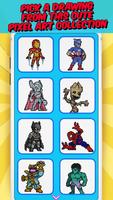 Color By Number - Superhero Coloring Book poster