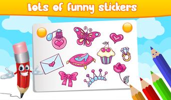 Glitter Princess Coloring Pages - Girls Games Ekran Görüntüsü 3