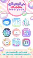 Bunte Blase App Bildschirm Icon Plakat
