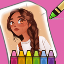 Coloring Book for Adults - Aesthetic Girl APK