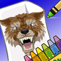 Coloring Book for Adults : Wolf Lion