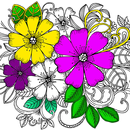 Cuốn sách màu hoa với âm nhạc thư giãn ♪ APK