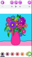 Dibujos Para Colorear Flores con Música Relajante captura de pantalla 1