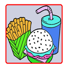 Coloring Various Foods and Drinks icon