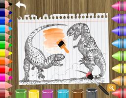 Cute Dinosaur jurassic raptor : Coloring Animated 海報