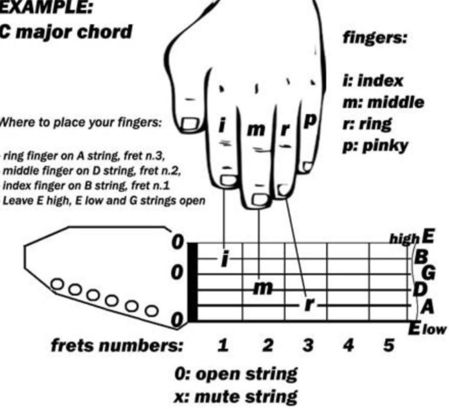 Аккорды для начинающих с пальцами