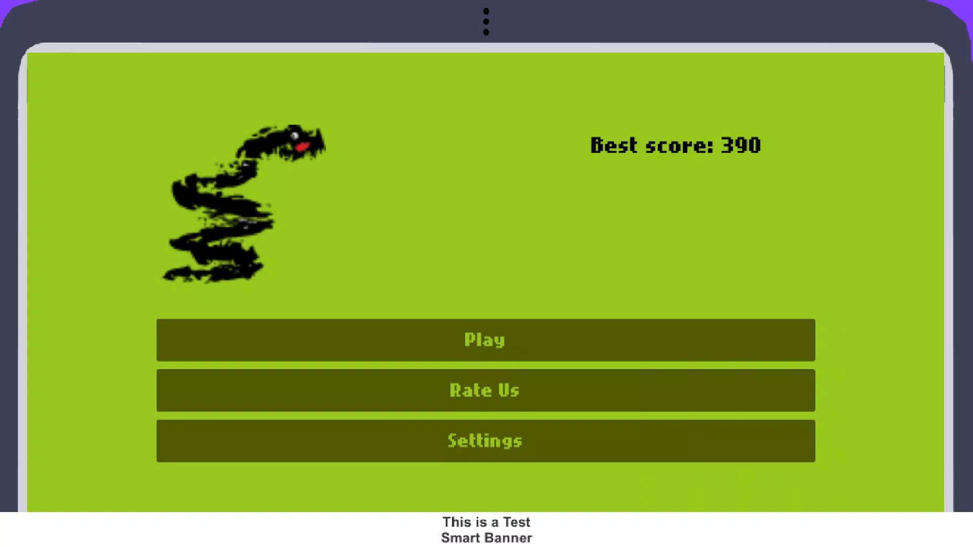 A screenshot of the Snake game