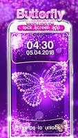 🦋 Butterfly Diamond Lock Scre poster