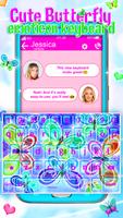 Cute Butterfly Emoji Keyboard screenshot 1
