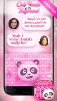 Mignon Panda Clavier Animé Affiche