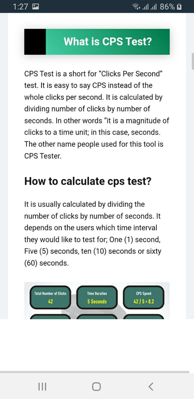 Easy CPS Test