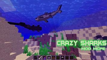 Mod mcpe Crazy Sharks تصوير الشاشة 1