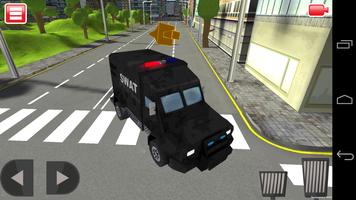SWAT Police Car Driver 3D capture d'écran 1