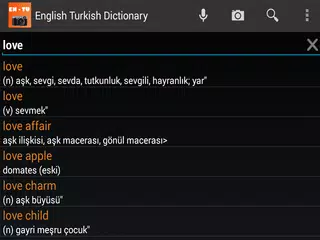 Скачать English Turkish Camera Dict APK