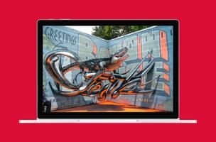 Arte 3D graffiti criativa Affiche