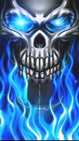 Blue Fire Skull Ghost Rider Grim Reaper Wallpapers capture d'écran 3