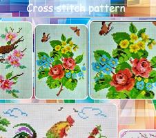Cross stitch pattern पोस्टर