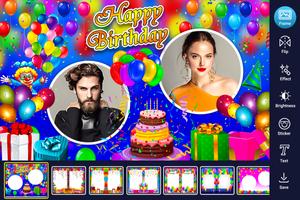 Birthday Dual Photo Frame poster
