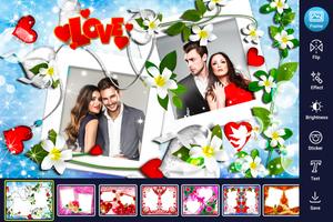 Couple Dual Photo Frame poster