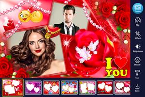 I Love You dual Photo Frame poster