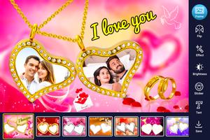 Love Locket Dual Photo Frame ポスター